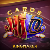 Cards Hi Lo guess up or down interface
